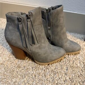 Gray Ankle Boots